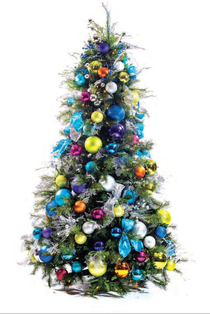 Fiesta tree with multicolor ornaments